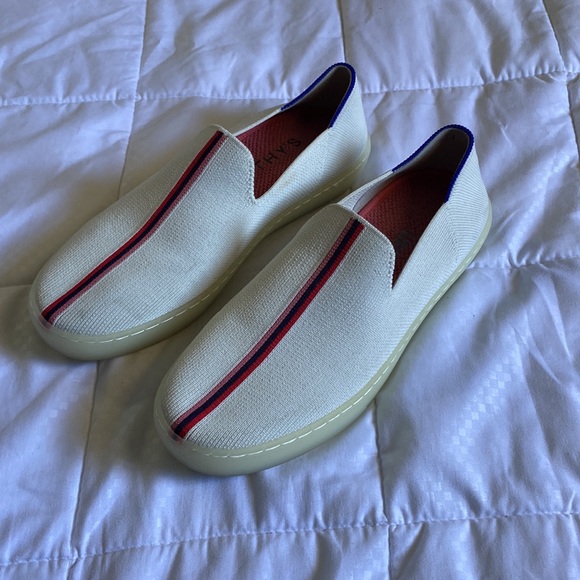 Rothy’s x Evian Limited Edition Slip On Sneakers Womens 8.5 White Made in China - Picture 12 of 15